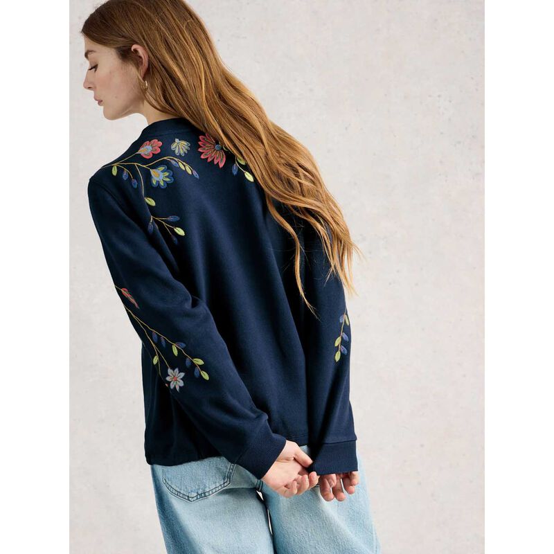 White Stuff Floral Embroidered Sweat image number 1